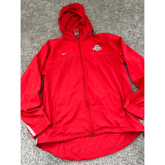 Nike Other - Vintage Nike Ohio State Buckeyes Red Full Zip Windbreaker Jacket Mens XL